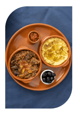 restaurante zakaria comida marroqui autentica tradicional sabrosa marruecos valencia ruzafa berenjena hummus plato cenital